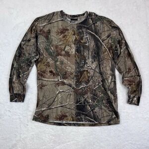 Realtree Shirt Men's Ap Camo Camouflage Long Sleeve Outdoor Hunting Y2K